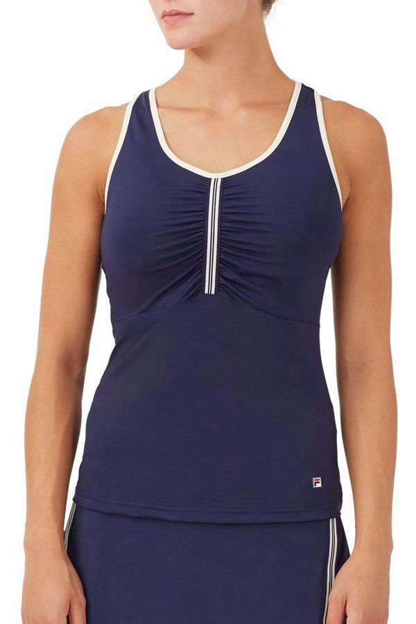 Fila Heritage Racerback Women's Tank Top - Navy,NZ 748-18402